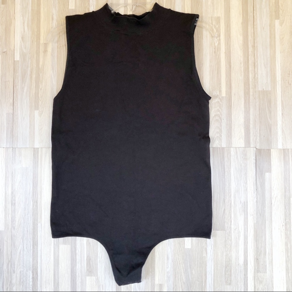 BP. | Black Sleeveless Ripped Bodysuit Extra Large